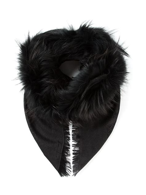 gucci fur scarf|gucci neckerchief.